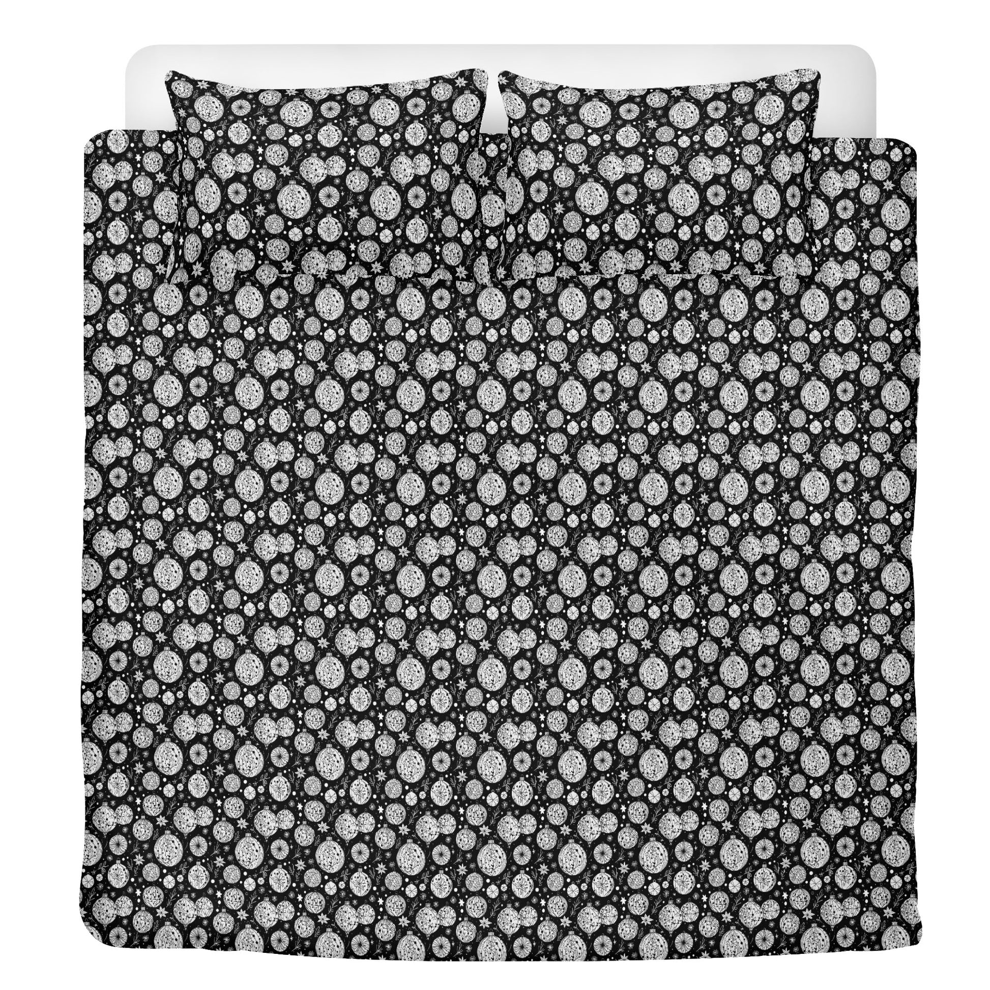 Black and White Ornament 3 Pcs Beddings DeRose Seasonal