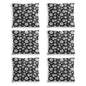 Black and White Ornament Cushion cover (6 sets, same sides)｜Polyester DeRose Seasonal