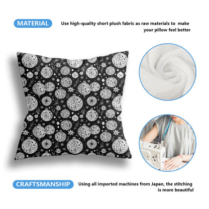 Black and White Ornament Cushion cover (6 sets, same sides)｜Polyester DeRose Seasonal