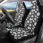 Black and White Ornament Microfiber Car Seat Covers - 3Pcs DeRose Seasonal