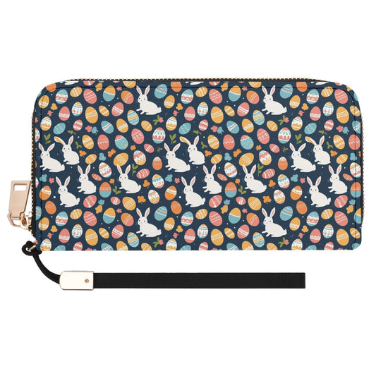 Bunny Eggs Leather Zipper Wristlet Wallet DeRose Seasonal