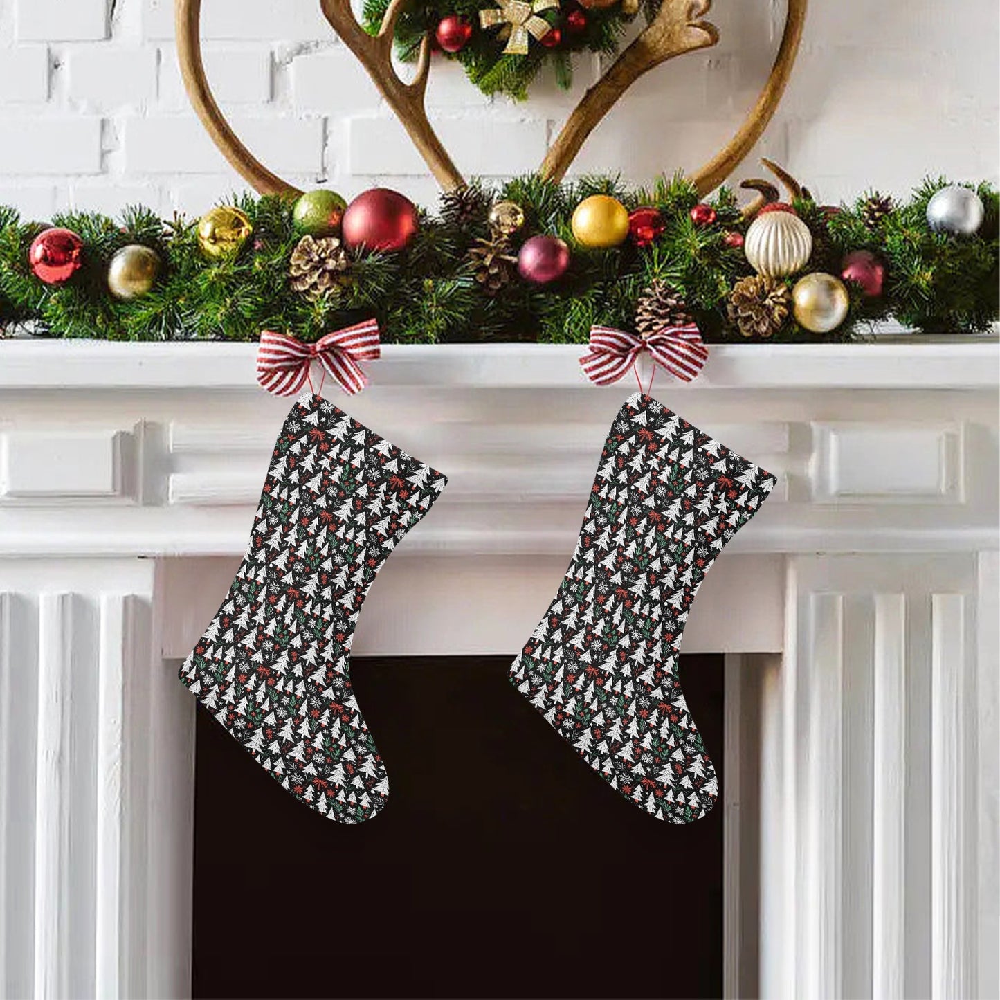 Christmas Trees Santa Stockings DeRose Seasonal