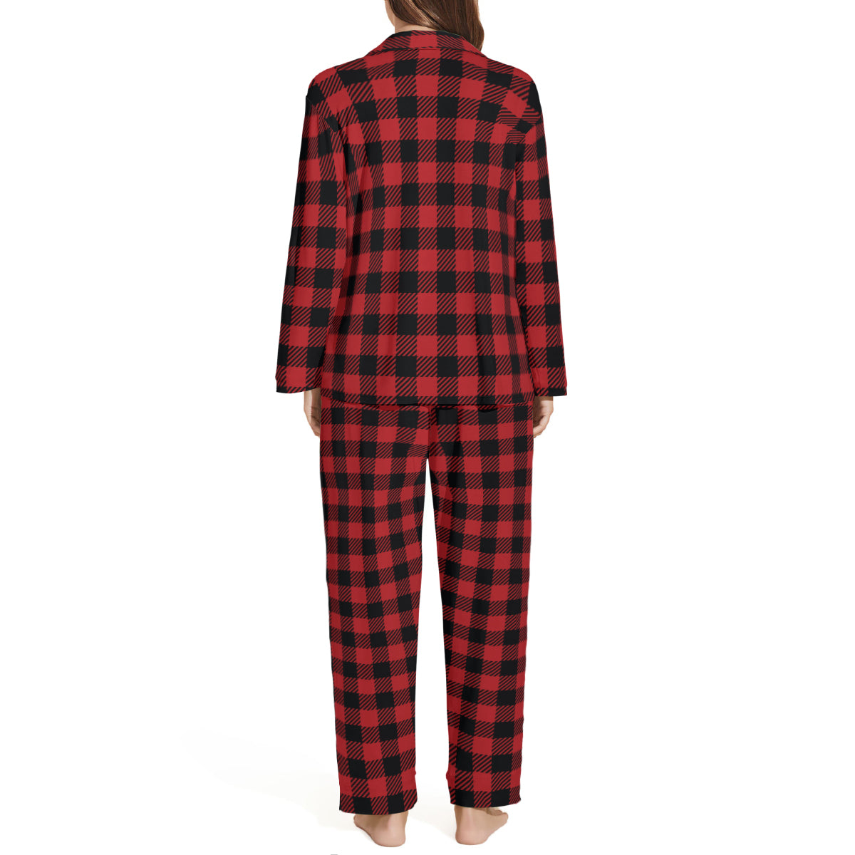 Classic Red Plaid Unisex Pajama Set (Multi-Faceted Design) | Flannel DeRose Seasonal