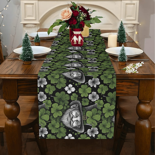 Clover Leprechaun Polyester Table Runner DeRose Seasonal