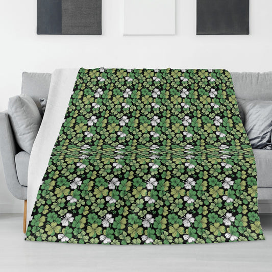 Clover Patch Flannel Breathable Blanket 4 Sizes DeRose Seasonal