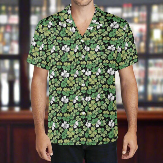 Clover Patch Mens Casual Hawaiian Shirt DeRose Seasonal