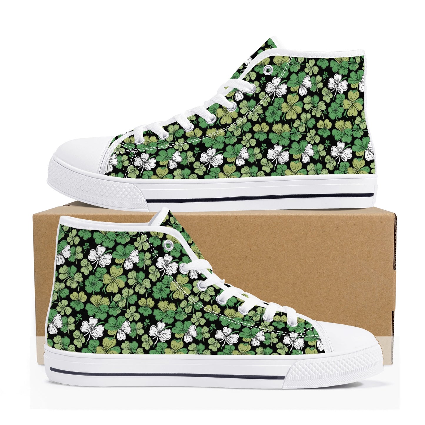 Clover Patch Womens High Top Canvas Shoes DeRose Seasonal