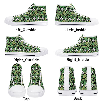 Clover Patch Womens High Top Canvas Shoes DeRose Seasonal