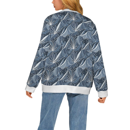 Cold Wind Women's Cardigan Button Sweater Custom Women's Cardigan (Model H73) DeRose Seasonal