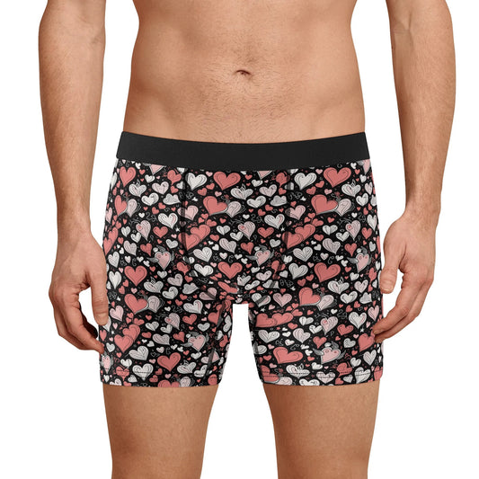 Colorful Hearts Mens Classic Stretch Trunks & Underwear DeRose Seasonal