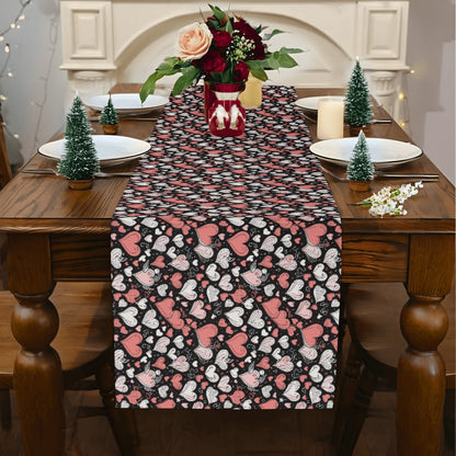 Colorful Hearts Polyester Table Runner DeRose Seasonal