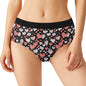 Colorful Hearts Womens Mid Waisted Briefs DeRose Seasonal