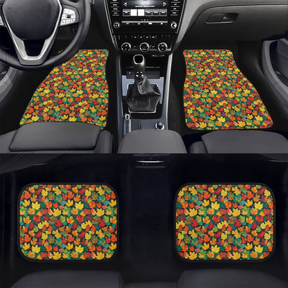 Colorful Leaves Car Floor Mats - 4Pcs DeRose Seasonal