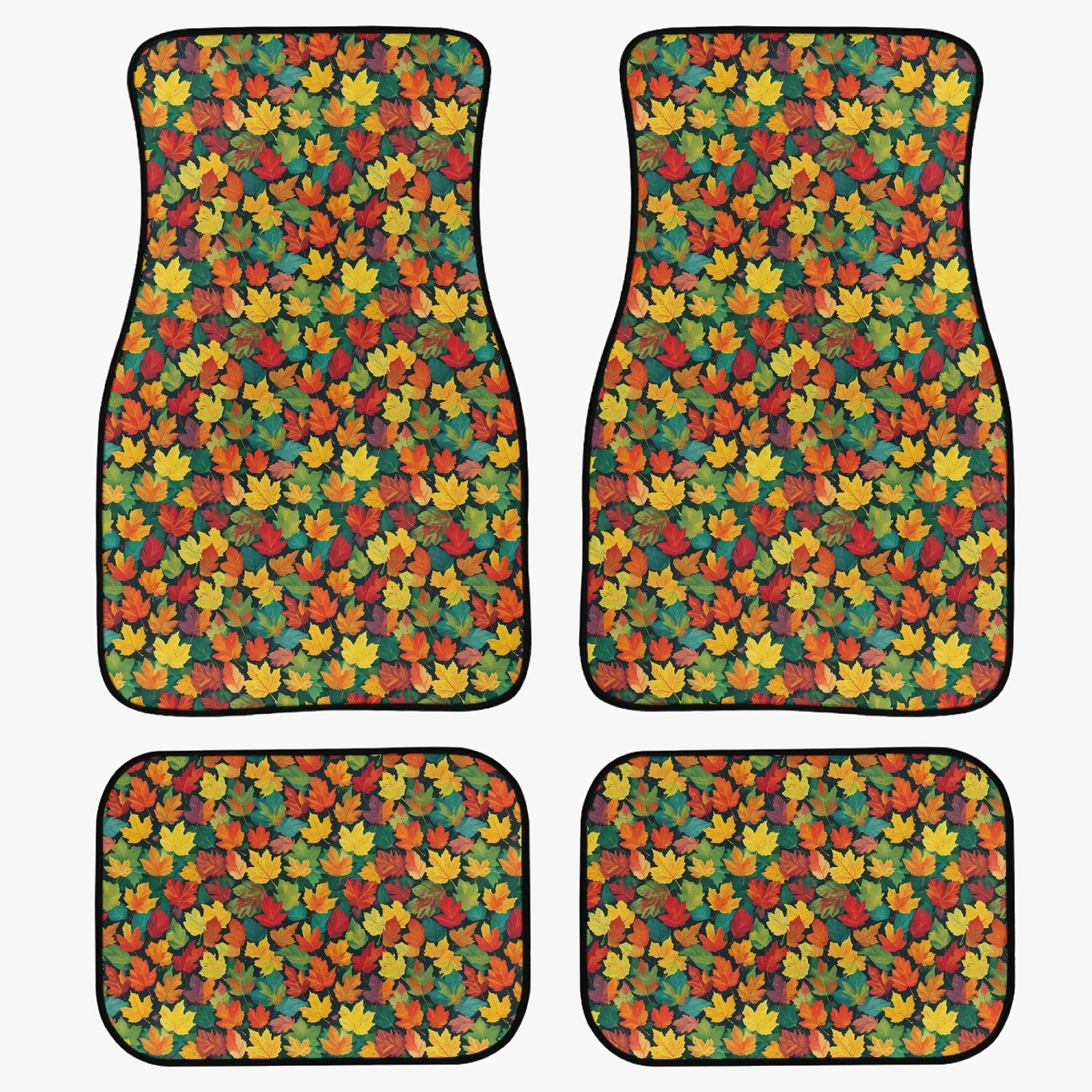 Colorful Leaves Car Floor Mats - 4Pcs DeRose Seasonal