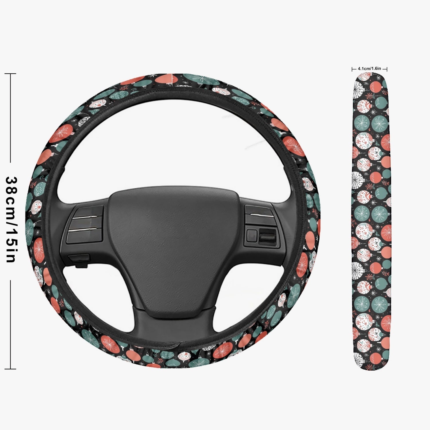 Colorful Ornament Steering Wheel Cover DeRose Seasonal