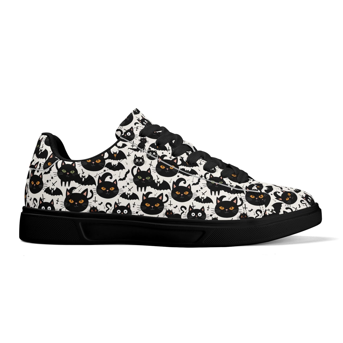 Crazy Cat Lady Adult Lightweight Brand Low Top Leather Shoes DeRose Seasonal