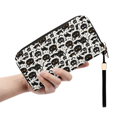 Crazy Cat Lady Leather Zipper Wristlet Wallet DeRose Seasonal