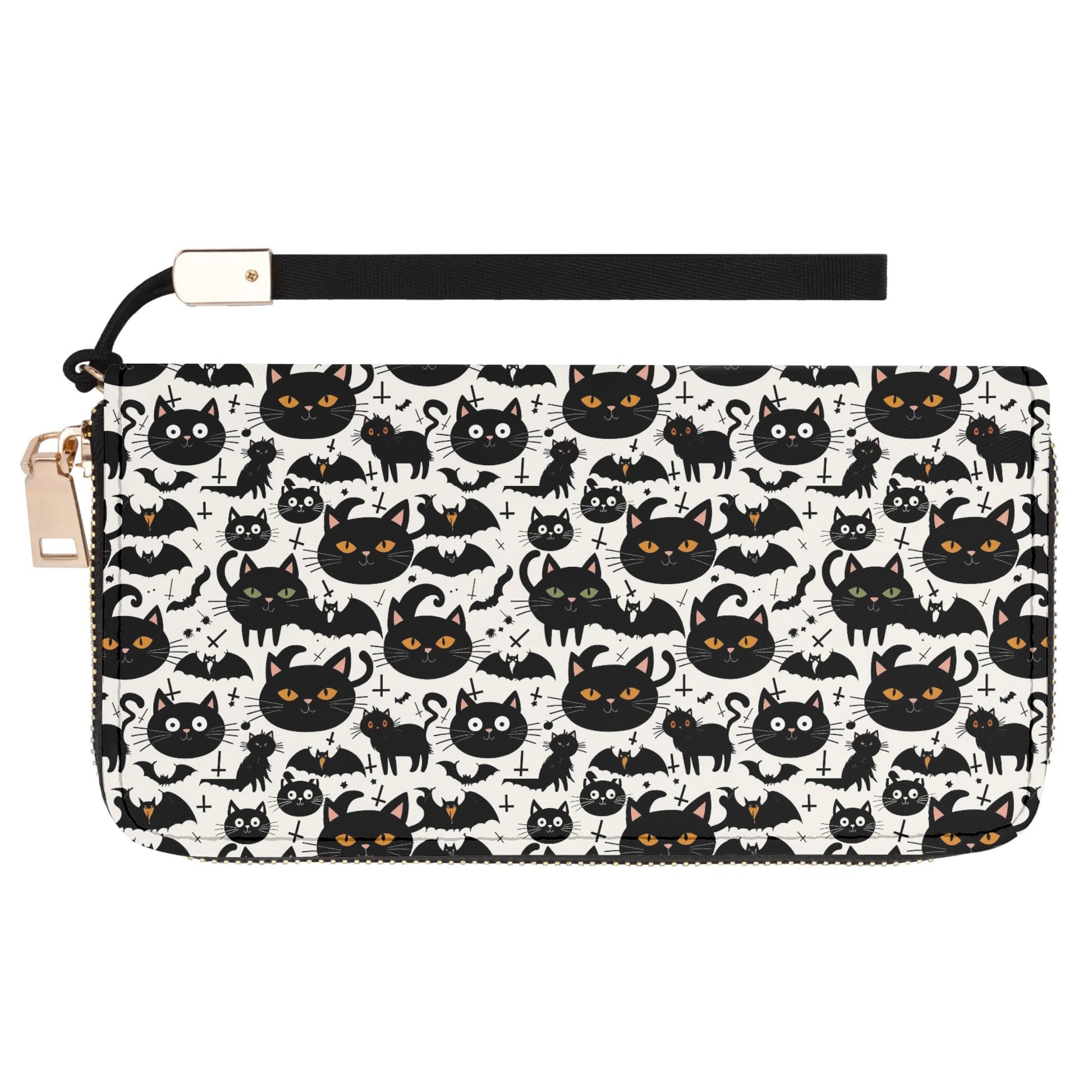 Crazy Cat Lady Leather Zipper Wristlet Wallet DeRose Seasonal