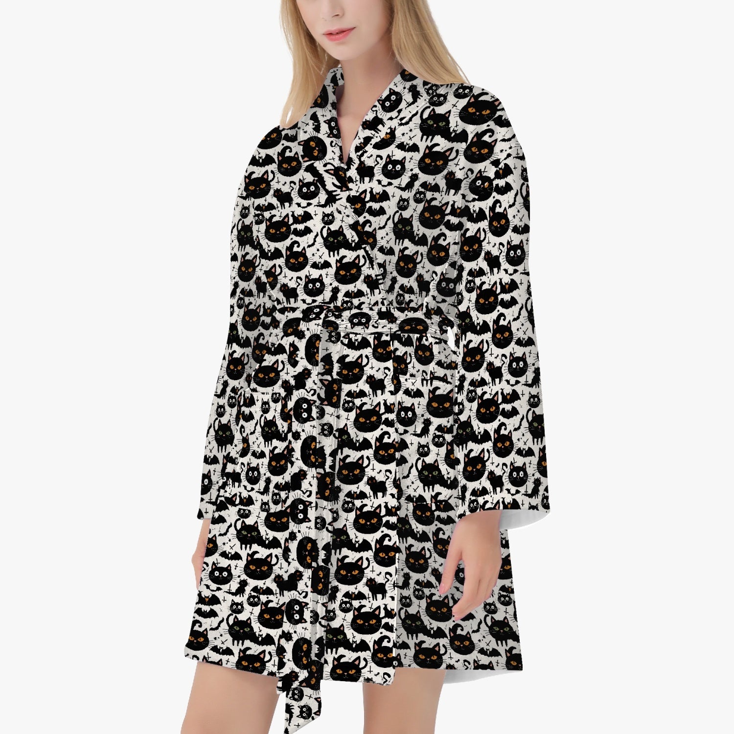 Crazy Cat Lady Women's Loose-fitting Bathrobe DeRose Seasonal