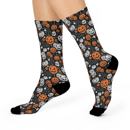 Cushioned Jack-o-Lantern Crew Socks DeRose Seasonal