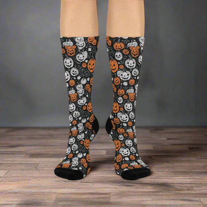 Cushioned Jack-o-Lantern Crew Socks DeRose Seasonal