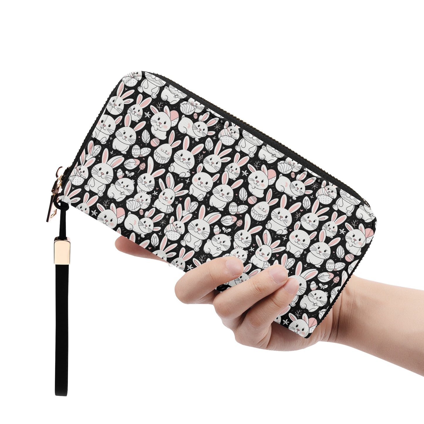 Cute Bunny Leather Zipper Wristlet Wallet DeRose Seasonal