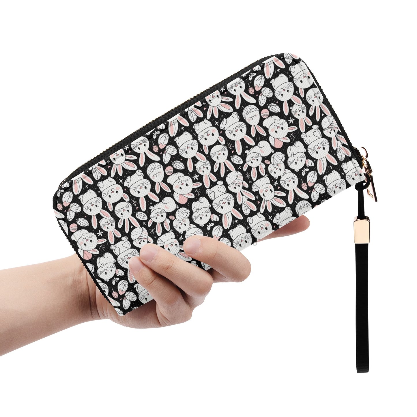 Cute Bunny Leather Zipper Wristlet Wallet DeRose Seasonal