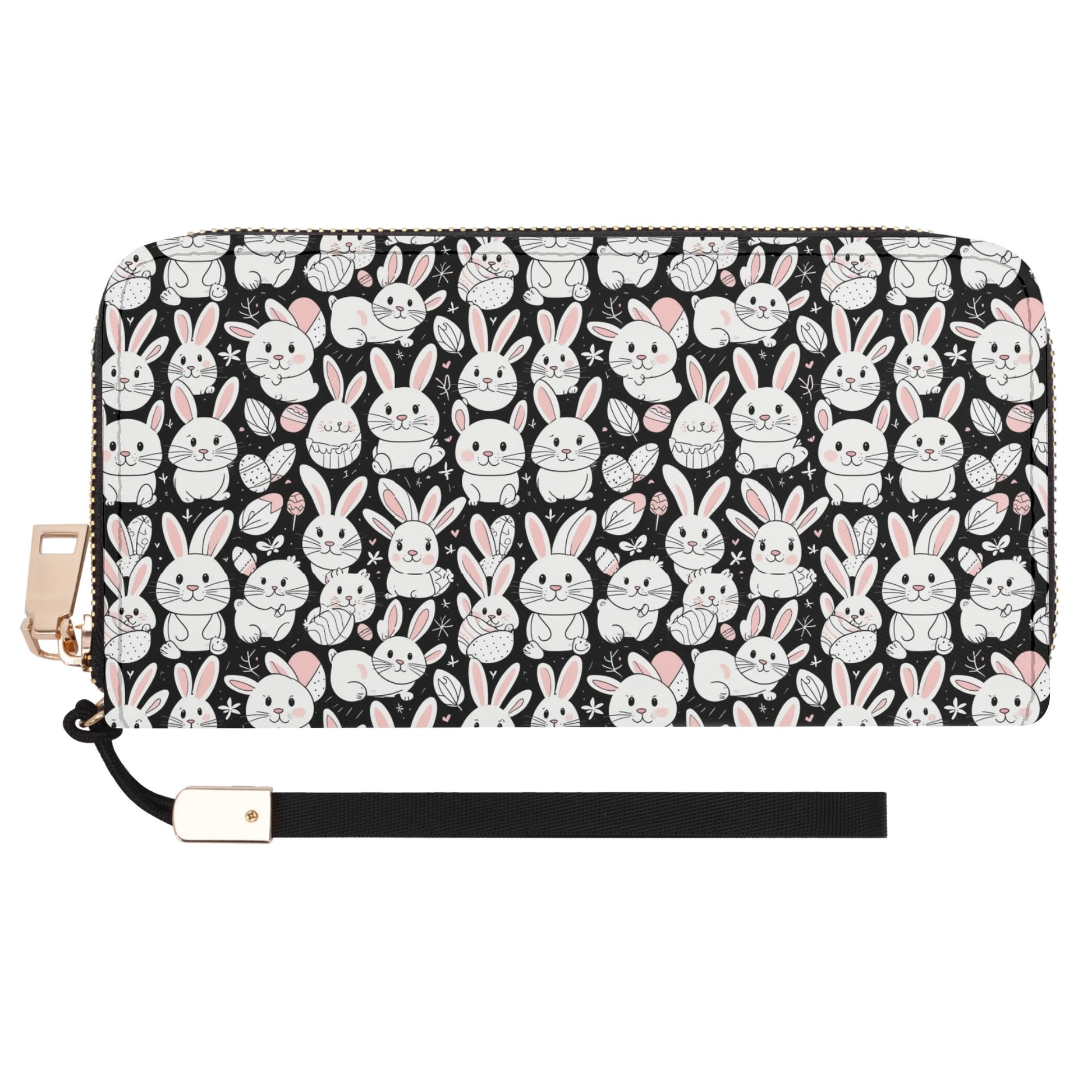 Cute Bunny Leather Zipper Wristlet Wallet DeRose Seasonal