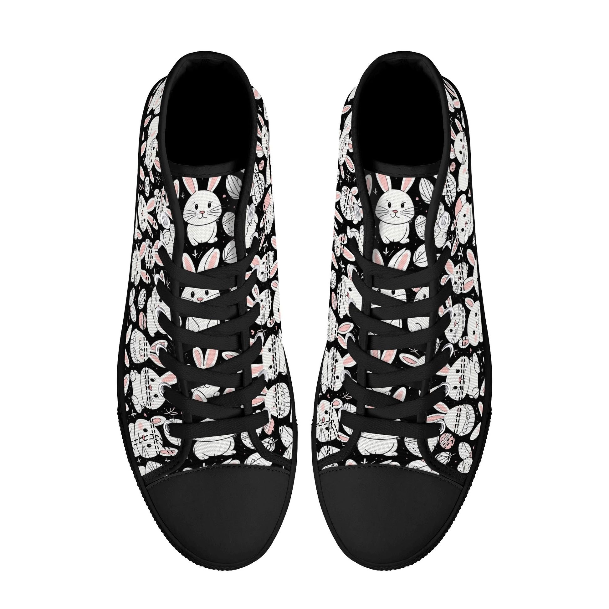 Cute Bunny Mens High Top Canvas Shoes DeRose Seasonal