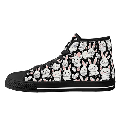 Cute Bunny Mens High Top Canvas Shoes DeRose Seasonal