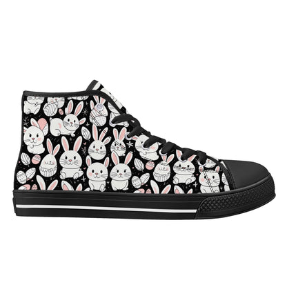 Cute Bunny Mens High Top Canvas Shoes DeRose Seasonal