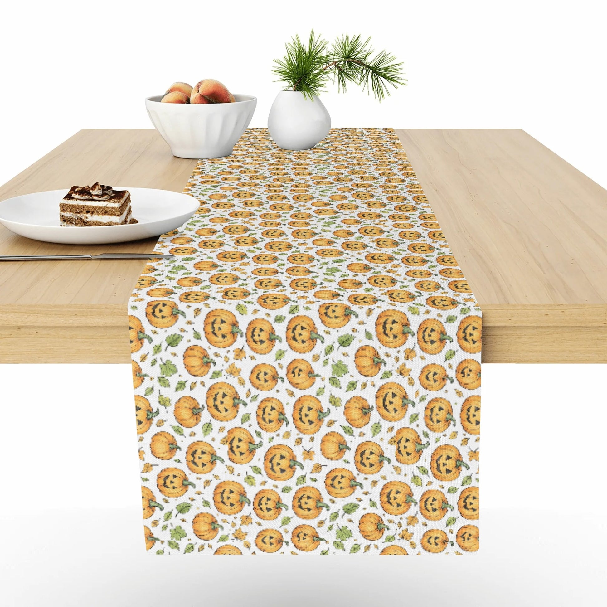 Cute Jack-O-Lantern Polyester Table Runner DeRose Seasonal