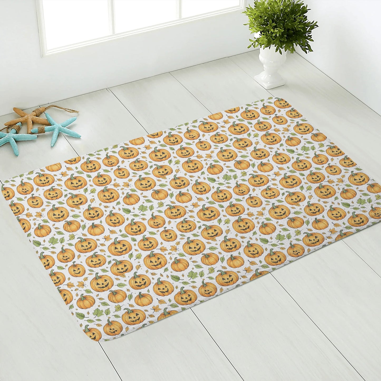 Cute Jack-O-Lanterns Plush Doormat DeRose Seasonal