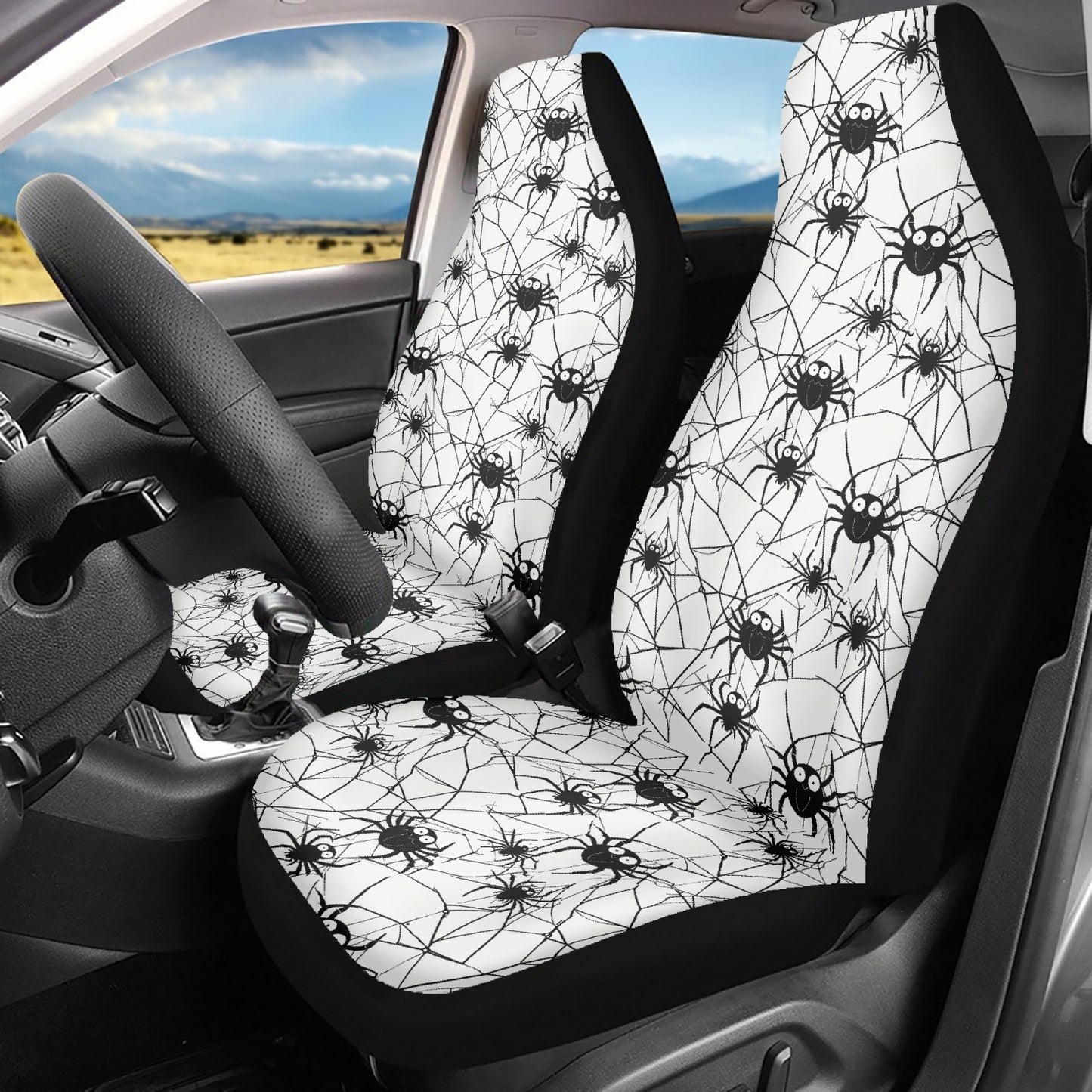 Cute Spider Microfiber Car Seat Covers - 3Pcs DeRose Seasonal