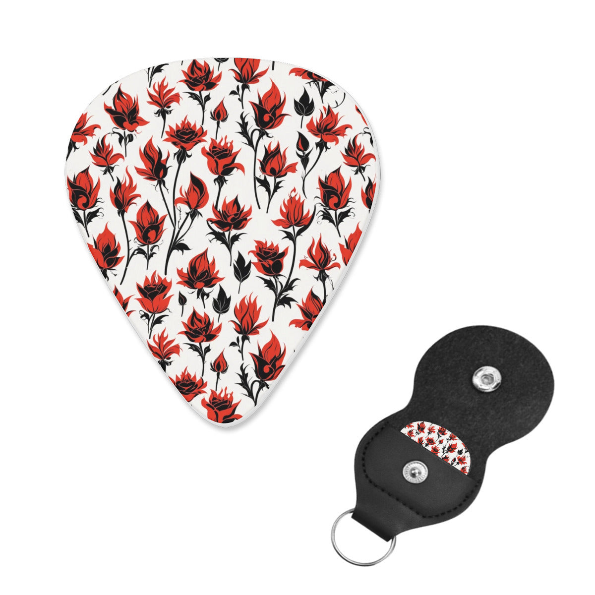 Death Drip Floral Fire Guitar Plastic Pick DeRose Seasonal