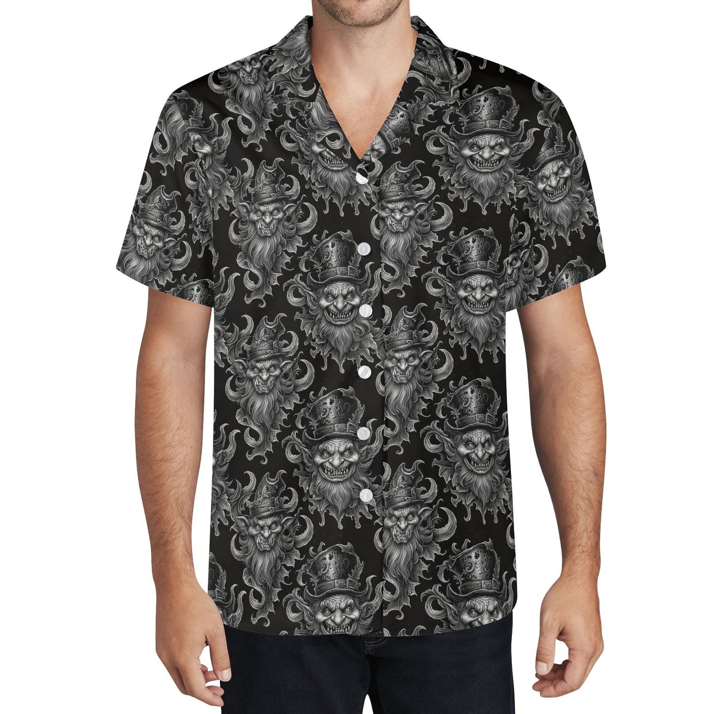 Demon Leprechaun Mens Casual Hawaiian Shirt DeRose Seasonal