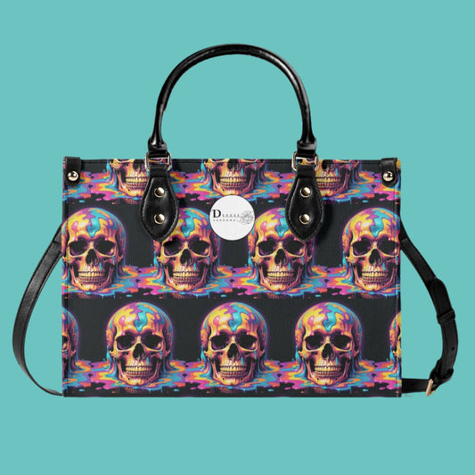 Dripping Skull Luxury Women Leather Handbag (3 sizes) DeRose Seasonal