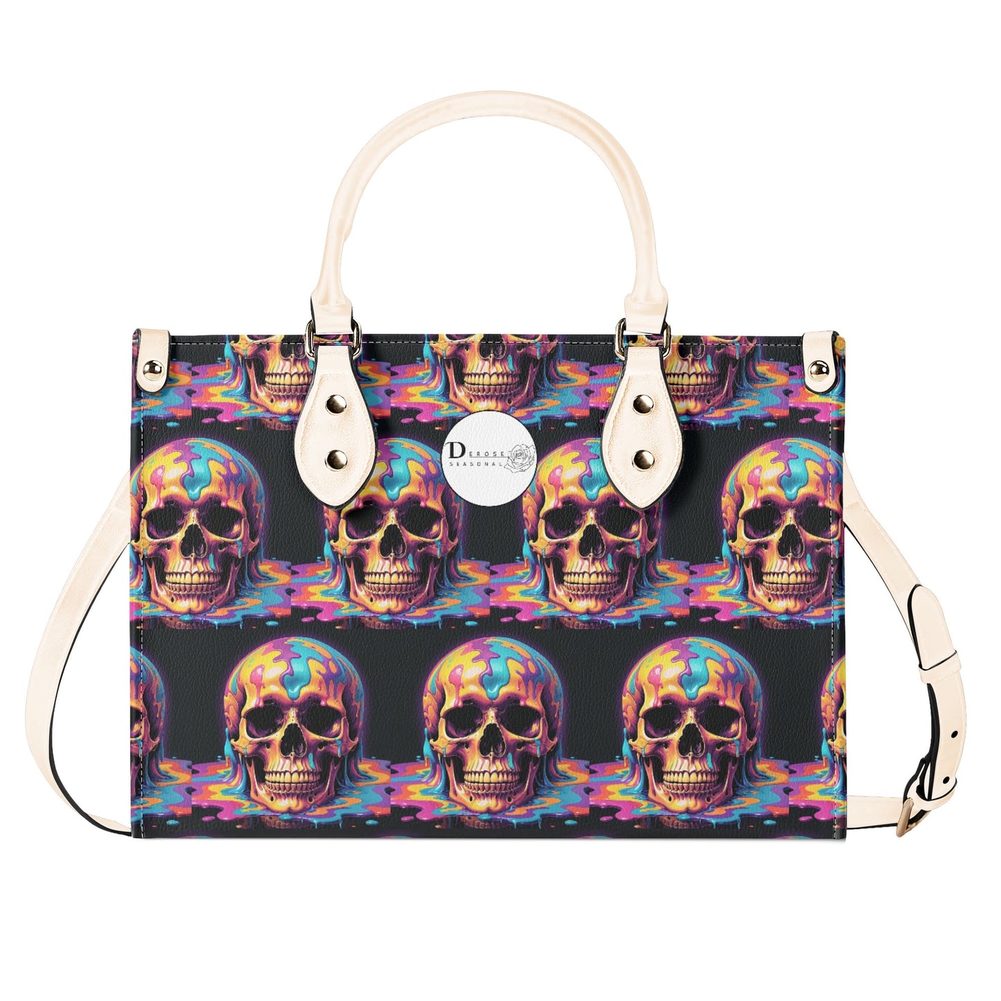 Dripping Skull Luxury Women Leather Handbag (3 sizes) DeRose Seasonal