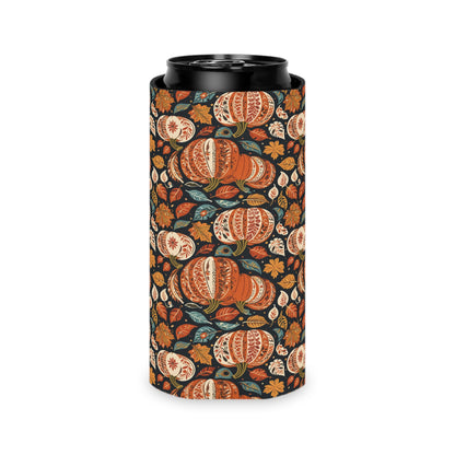 Fall Pumpkin Colorful Can Cooler BOGO 50% Off DeRose Seasonal