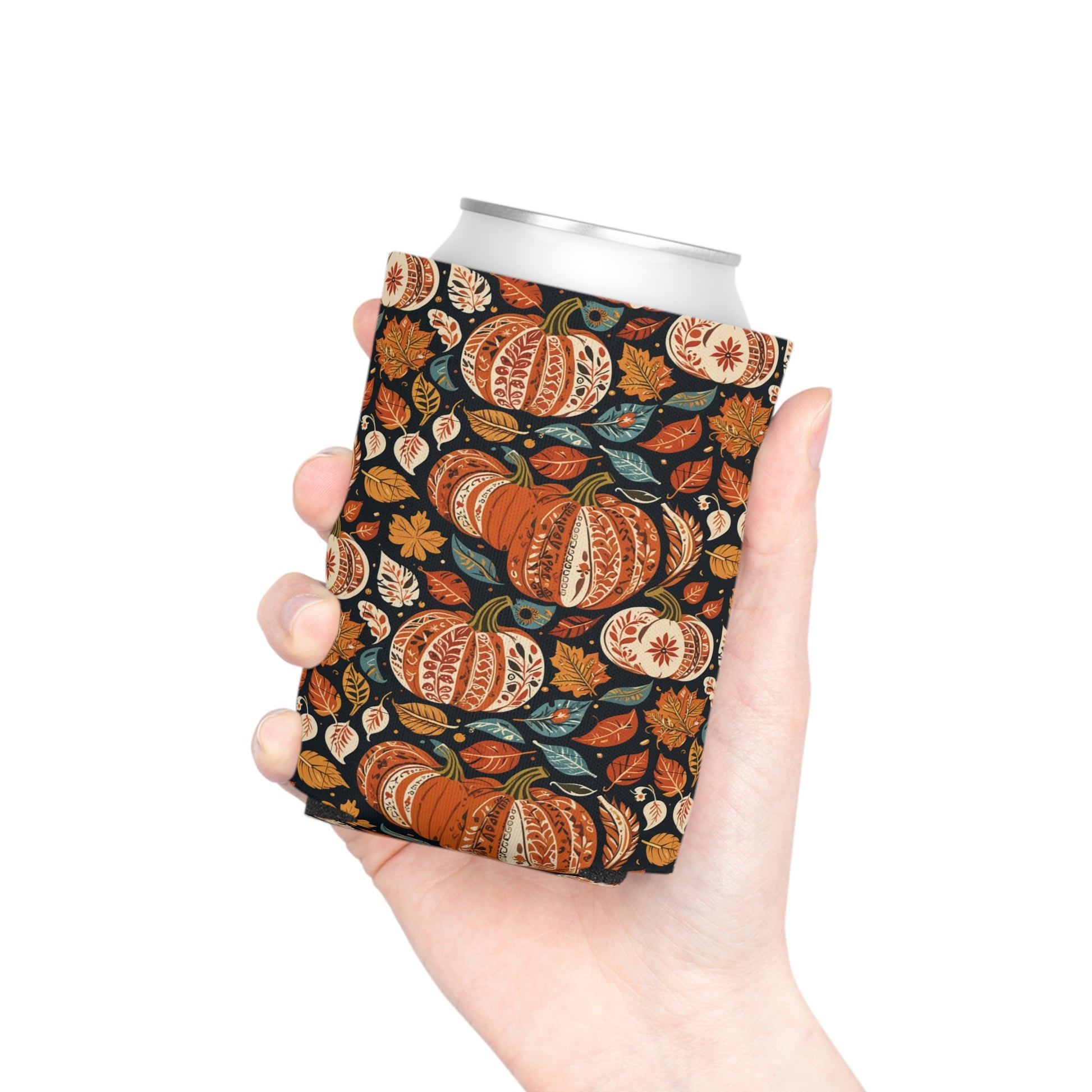 Fall Pumpkin Colorful Can Cooler BOGO 50% Off DeRose Seasonal