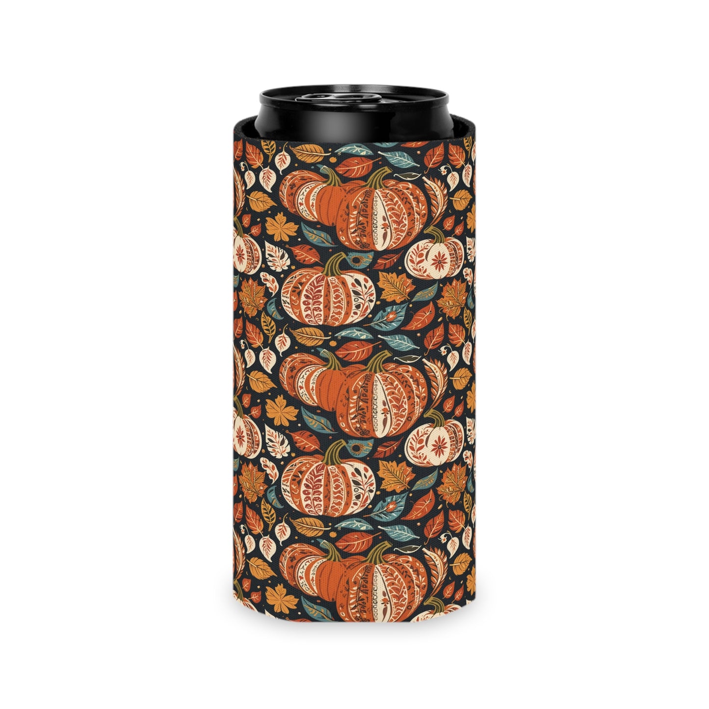 Fall Pumpkin Colorful Can Cooler BOGO 50% Off DeRose Seasonal