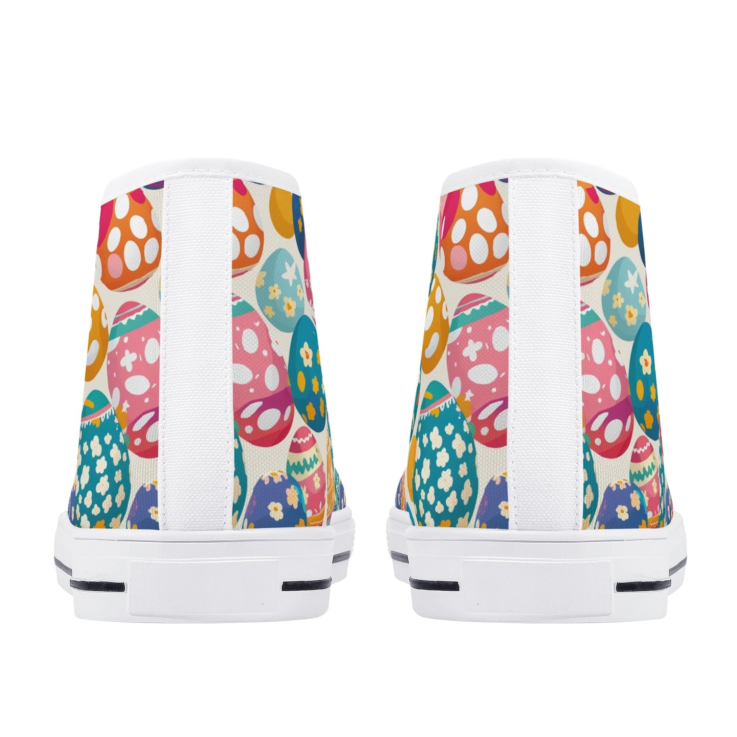 Festive Egg Womens High Top Canvas Shoes DeRose Seasonal