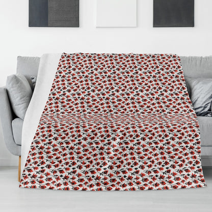 Floral Fire Flannel Breathable Blanket 4 Sizes DeRose Seasonal