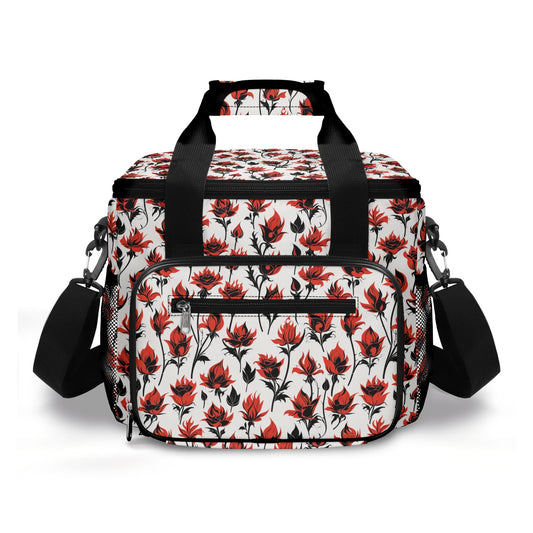 Floral Fire Insulated Leakproof Cooler Bag Lunch Box DeRose Seasonal