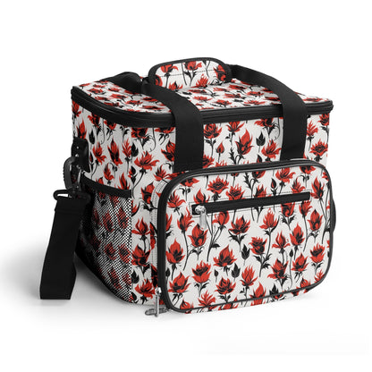 Floral Fire Insulated Leakproof Cooler Bag Lunch Box DeRose Seasonal