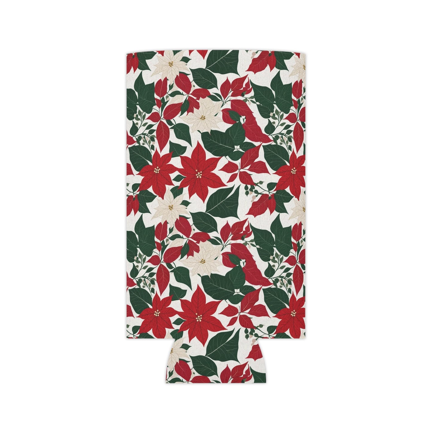 Floral Poinsettia Can Cooler BOGO 50% Off DeRose Seasonal