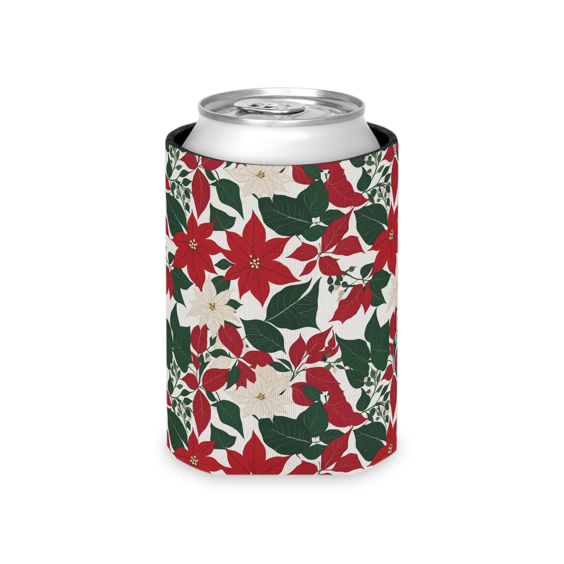 Floral Poinsettia Can Cooler BOGO 50% Off DeRose Seasonal