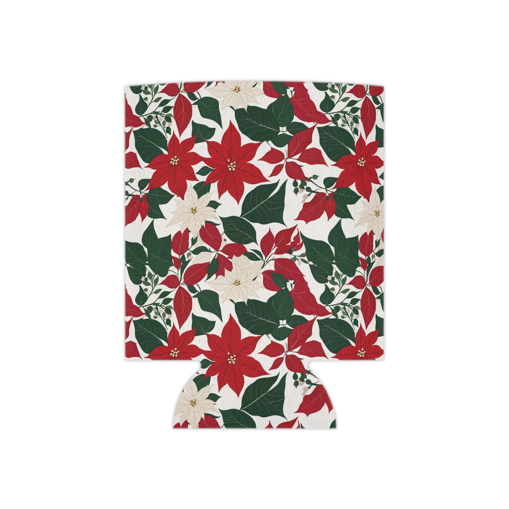 Floral Poinsettia Can Cooler BOGO 50% Off DeRose Seasonal