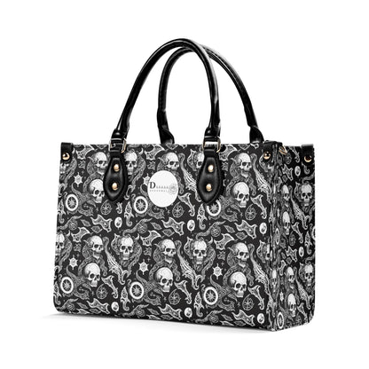 Flying Skulls Luxury Women Leather Handbag (3 sizes) DeRose Seasonal