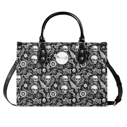 Flying Skulls Luxury Women Leather Handbag (3 sizes) DeRose Seasonal